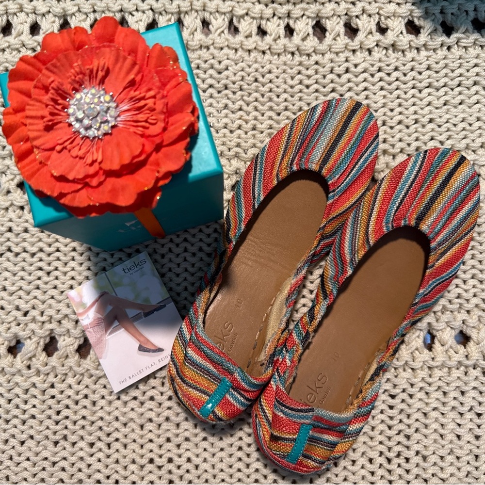 Tieks Women’s Sunset Stripe Vegan Ballet Flats